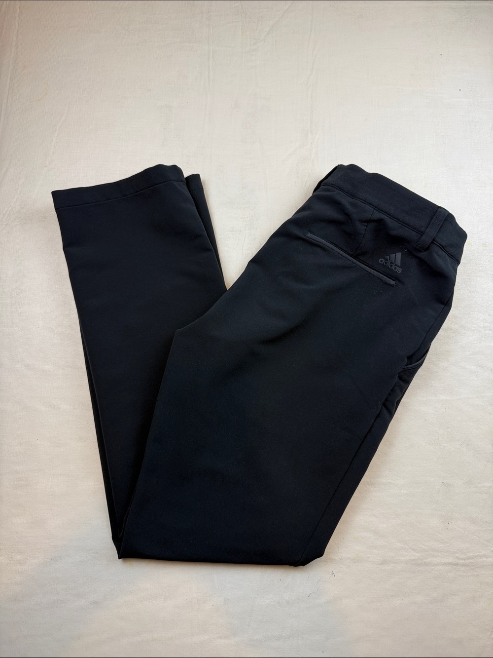 adidas Black Golf Athletic Lightweight Pants Side Pockets Size 32 X 30